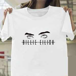 Billie Eilish T Shirt Harajuku  Fans White Cotton Men Camiseta Mujer Hot Selling Man Aesthetic Top Tee Plus Size Streetwear Cool