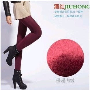 Rooftrellen Hot New Fashion Women's Autumn And Winter High Elasticity And Good Quality Thick Velvet Pants Warm Leggings