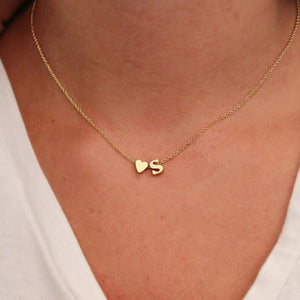 SUMENG Fashion Tiny Heart Dainty Initial Personalized Letter Name Choker Necklace For Women Pendant Jewelry Accessories Gift