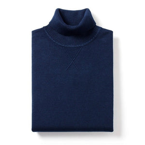 KUEGOU 2020 Spring Plain Black Turtleneck Sweater Men Pullover Casual Jumper For Male Brand Knitted Korean Style Clothes 89002