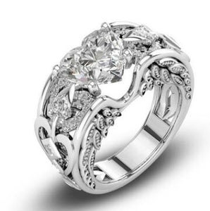 Breloque multicolore 925 argent Sterling princesse coeur Zircon bagues de fiançailles pour les femmes Anel cristaux autrichiens bijoux Top qualité