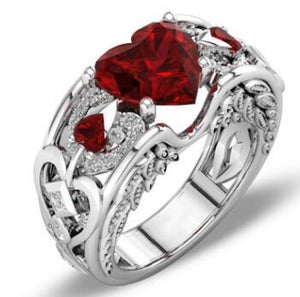 Breloque multicolore 925 argent Sterling princesse coeur Zircon bagues de fiançailles pour les femmes Anel cristaux autrichiens bijoux Top qualité