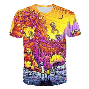 Rick and Morty By Jm2 Art 3D t shirt Men tshirt Summer Anime T-Shirt Short Sleeve Tees O-neck Tops Drop Ship