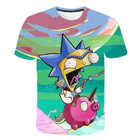 Rick and Morty By Jm2 Art 3D t shirt Men tshirt Summer Anime T-Shirt Short Sleeve Tees O-neck Tops Drop Ship