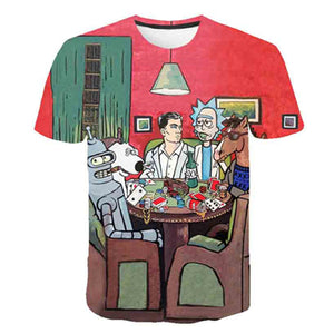 Rick and Morty By Jm2 Art 3D t shirt Men tshirt Summer Anime T-Shirt Short Sleeve Tees O-neck Tops Drop Ship