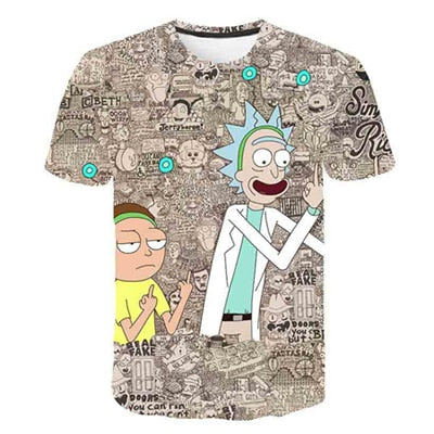 Rick and Morty By Jm2 Art 3D t shirt Men tshirt Summer Anime T-Shirt Short Sleeve Tees O-neck Tops Drop Ship