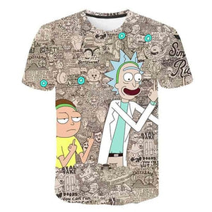 Rick and Morty By Jm2 Art 3D t shirt Men tshirt Summer Anime T-Shirt Short Sleeve Tees O-neck Tops Drop Ship