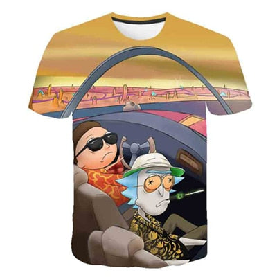 Rick and Morty By Jm2 Art 3D t shirt Men tshirt Summer Anime T-Shirt Short Sleeve Tees O-neck Tops Drop Ship