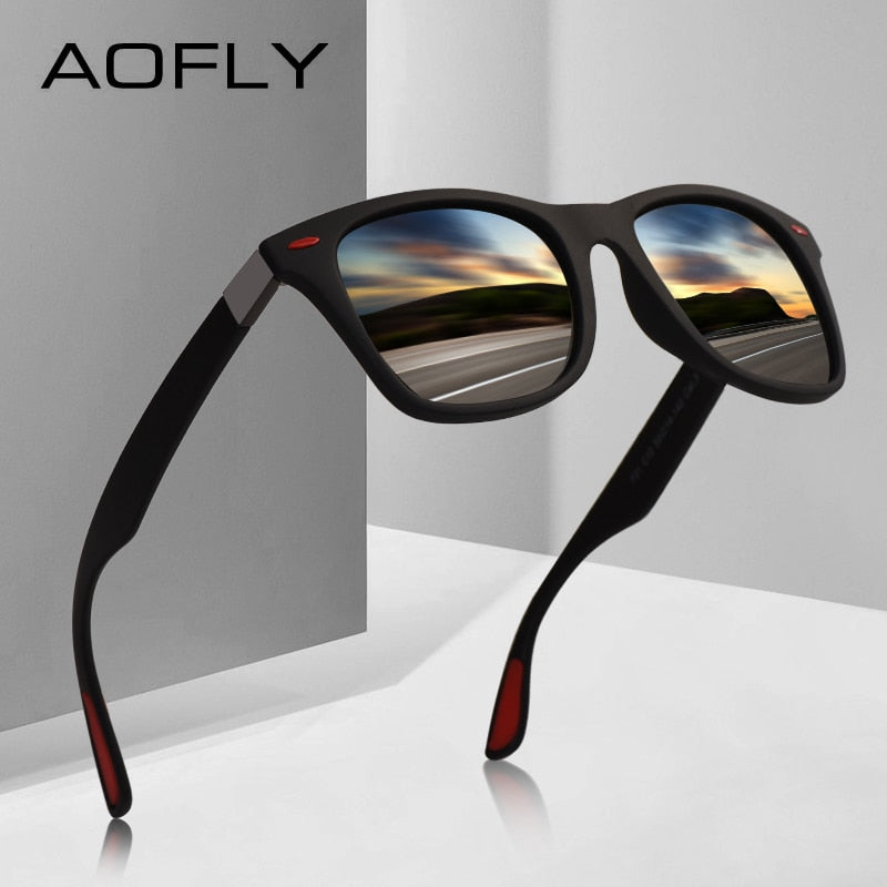 Aofly novo design ultraleve tr90 polarizado óculos de sol das mulheres dos homens condução estilo quadrado óculos de sol masculino óculos de sol uv400 gafas de sol