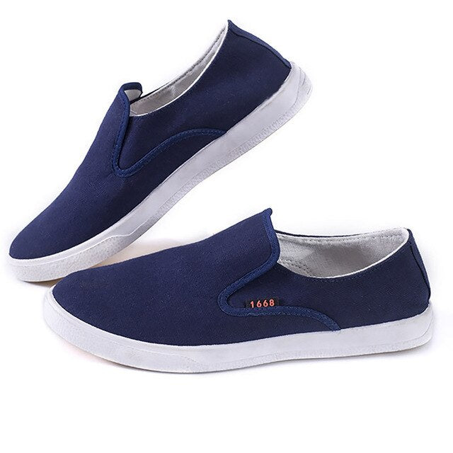 Men's sneakers Mens shoes casual Slip-ons Comfortable Office Canvas shoes Sturdy sole Brand Mans footwear