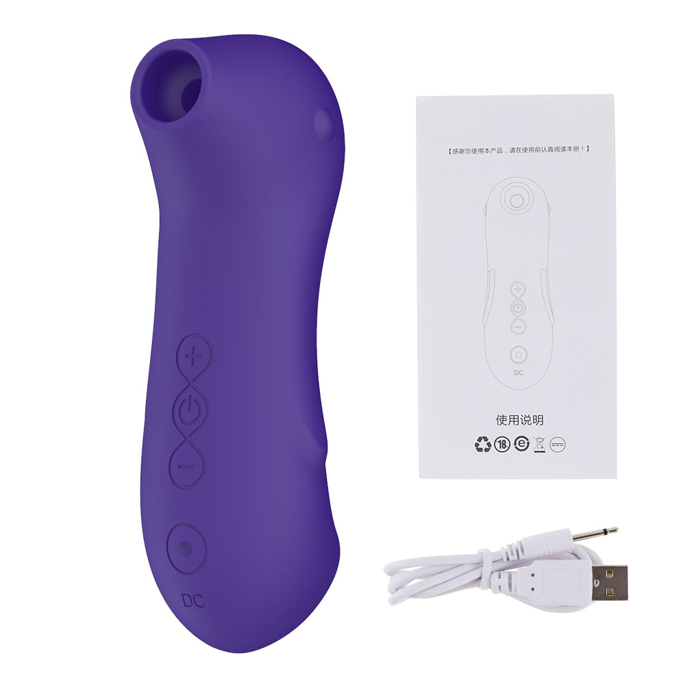 Powerful Clit Sucker Vibrator Tongue Vibrating Nipple Sucking Blowjob Clitoris Stimulator Etotic Sex Toys for Women Masturbator