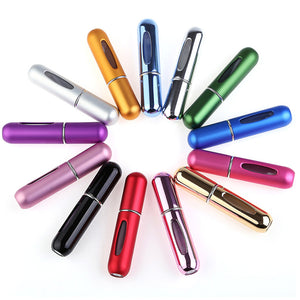 5ml Portable Mini Aluminum Refillable Perfume Bottle With Spray Empty Cosmetic Containers With Atomizer For Traveler New