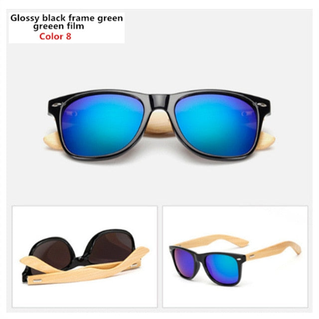 Bamboo Sunglasses Men Women Travel Goggles Sun Glasses Vintage Wooden Leg Eyeglasses Fashion Brand Design Sunglasses Male Female