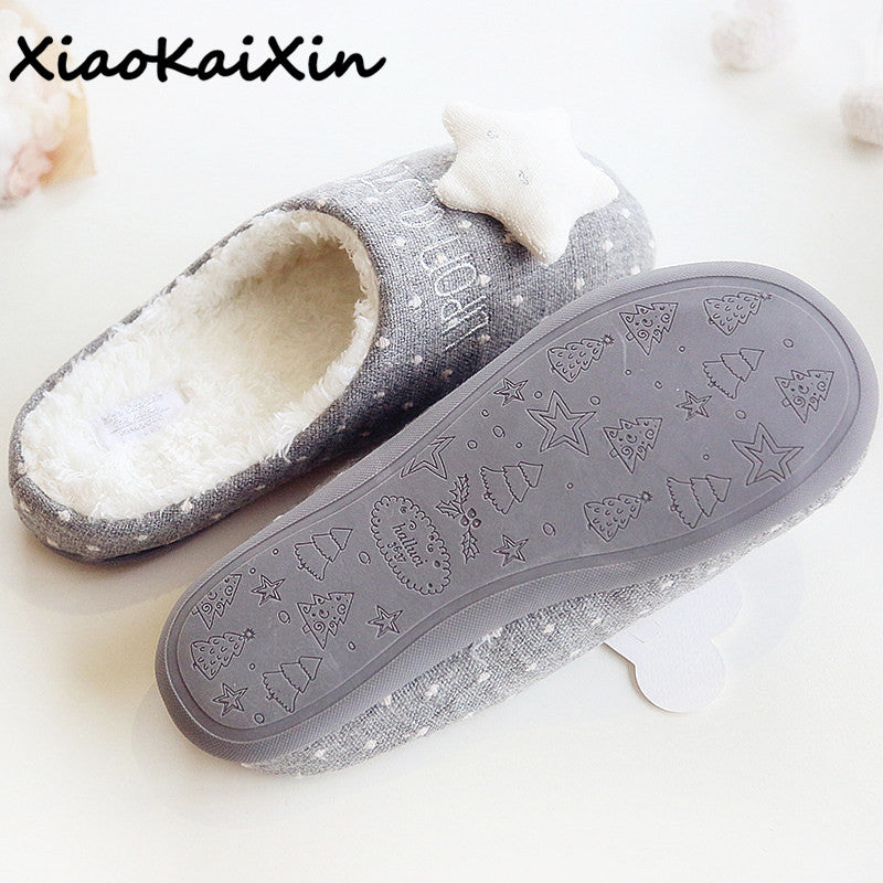 Clearance Item 31 Style Women's Four Seasons Home Indoor Slippers Woman Plush Cotton Warm Soft Office House Shoes Flip Flops Men