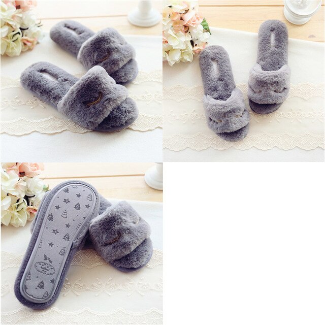 Clearance Item 31 Style Women's Four Seasons Home Indoor Slippers Woman Plush Cotton Warm Soft Office House Shoes Flip Flops Men