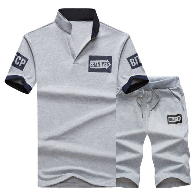 2019 New Men Sets Fashion Sporting Suit Brand Patchwork Zipper Sweatshirt +Sweatpants Mens Clothing 2 Pieces Sets Slim Tracksuit