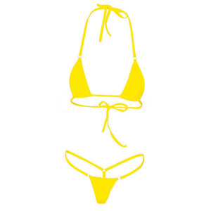 2019 NEW Sexy Women Micro Thong Underwear G-String Bra Mini Brazilian Bikini Set Swimwear Sleepwear