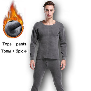 Thermal Underwear Sets For Men Winter Thermo Underwear Long Johns Winter Clothes Men Thick Thermal Clothing Solid Drop Shipping