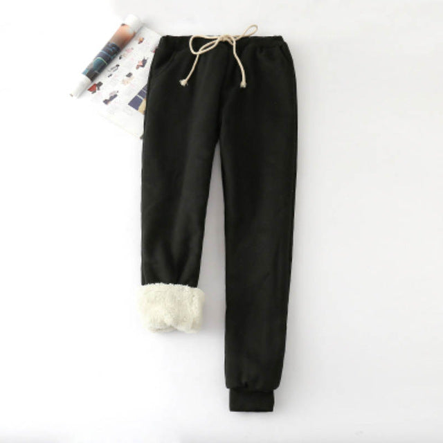 Winter Cashmere Harem Warm Pants Women 2019 Causal trousers Women Warm Thick Lambskin Cashmere Pants Women Loose Pant