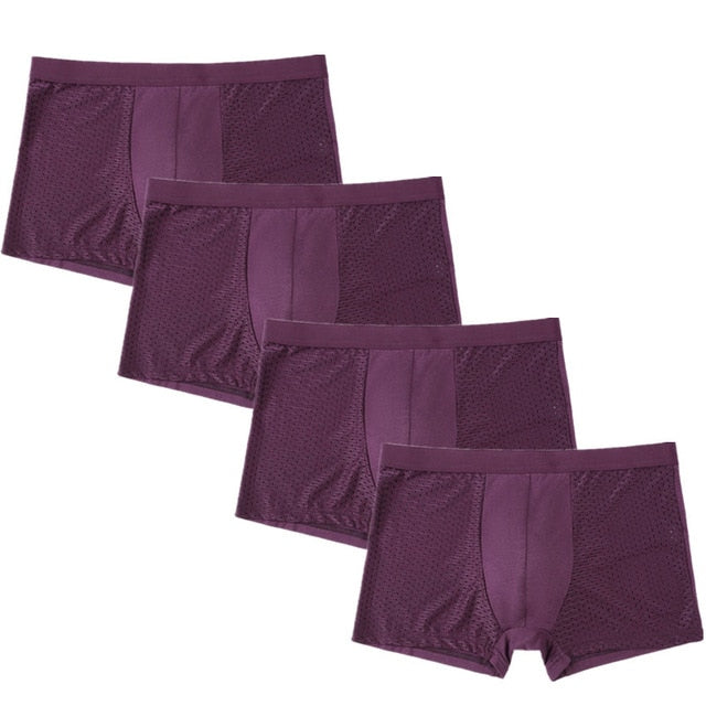 4pcs Mens Underwear Boxers Men Boxer Underwear Boxershort Panties Man Boxeur Homme Underpants Calzoncillos Bamboo Fiber Shorts