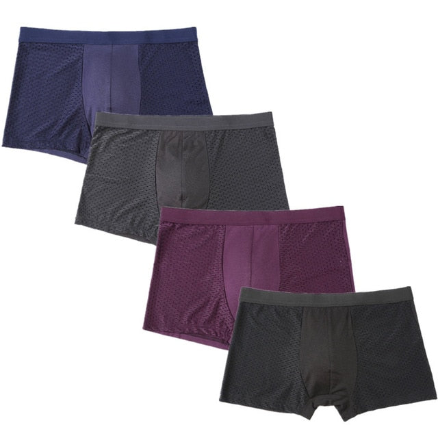 4pcs Mens Underwear Boxers Men Boxer Underwear Boxershort Panties Man Boxeur Homme Underpants Calzoncillos Bamboo Fiber Shorts