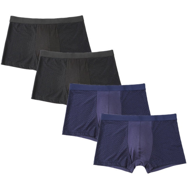 4pcs Mens Underwear Boxers Men Boxer Underwear Boxershort Panties Man Boxeur Homme Underpants Calzoncillos Bamboo Fiber Shorts