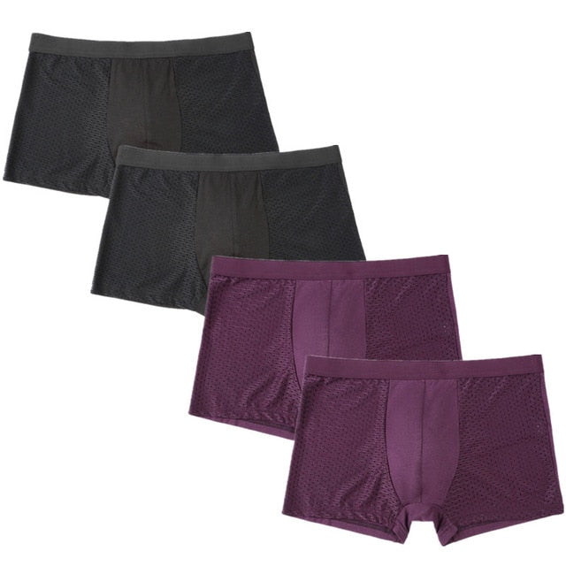 4pcs Mens Underwear Boxers Men Boxer Underwear Boxershort Panties Man Boxeur Homme Underpants Calzoncillos Bamboo Fiber Shorts