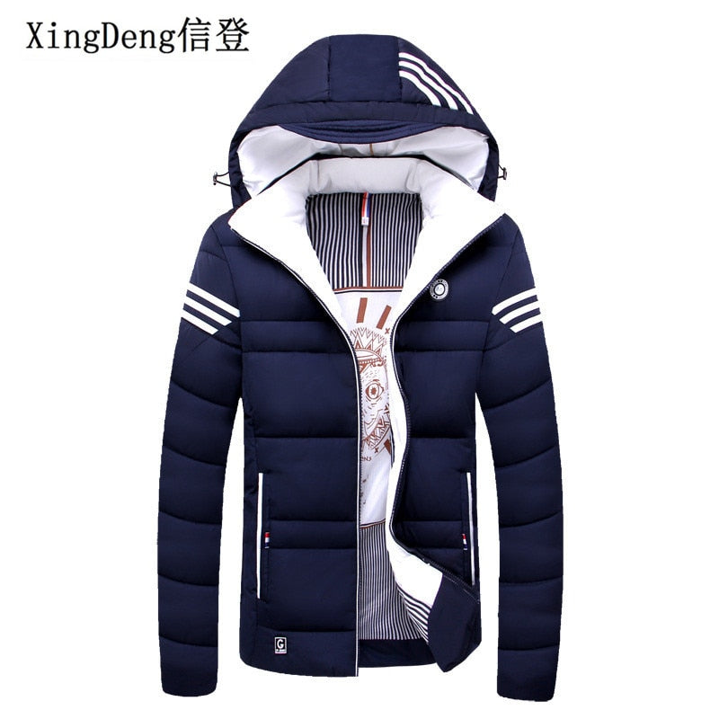 XingDeng Brand Casual Mens Jacket Winter Coats male Thick Jackets Warm men fashion clothes Parka Outerwear top Coat Plus 4XL