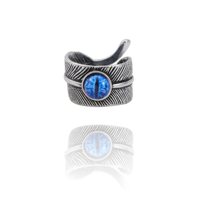 Gothic Punk Ring Men Retro Dragon Rabbit Snake Tiger Wolf Rings Skeleton Devil Evil Eye Pentagram Animal Male Ring Jewelry Anel