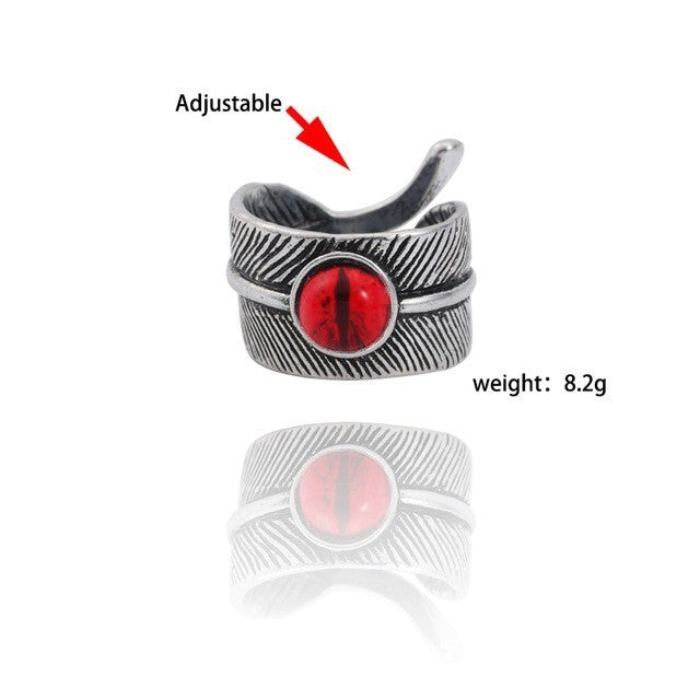 Gothic Punk Ring Men Retro Dragon Rabbit Snake Tiger Wolf Rings Skeleton Devil Evil Eye Pentagram Animal Male Ring Jewelry Anel