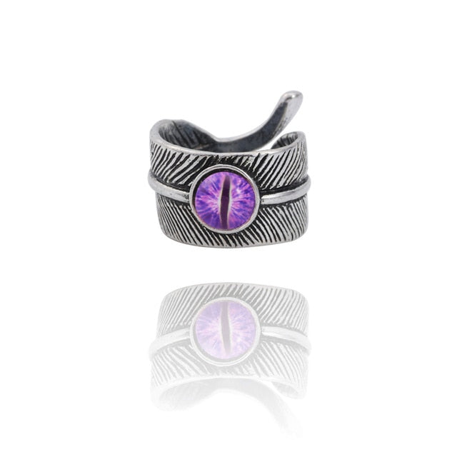 Gothic Punk Ring Men Retro Dragon Rabbit Snake Tiger Wolf Rings Skeleton Devil Evil Eye Pentagram Animal Male Ring Jewelry Anel