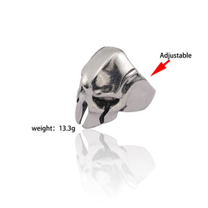 Gothic Punk Ring Men Retro Dragon Rabbit Snake Tiger Wolf Rings Skeleton Devil Evil Eye Pentagram Animal Male Ring Jewelry Anel