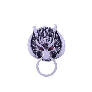 Gothic Punk Ring Men Retro Dragon Rabbit Snake Tiger Wolf Rings Skeleton Devil Evil Eye Pentagram Animal Male Ring Jewelry Anel