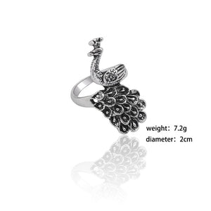 Gothic Punk Ring Men Retro Dragon Rabbit Snake Tiger Wolf Rings Skeleton Devil Evil Eye Pentagram Animal Male Ring Jewelry Anel
