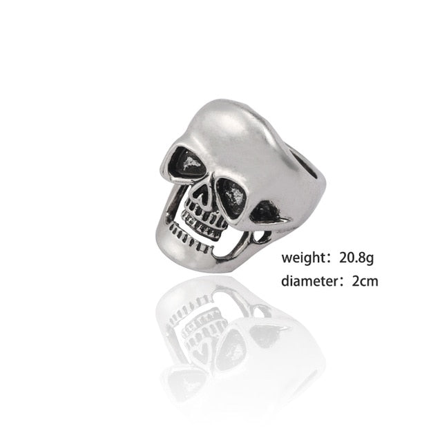 Gothic Punk Ring Men Retro Dragon Rabbit Snake Tiger Wolf Rings Skeleton Devil Evil Eye Pentagram Animal Male Ring Jewelry Anel