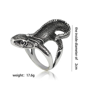 Gothic Punk Ring Men Retro Dragon Rabbit Snake Tiger Wolf Rings Skeleton Devil Evil Eye Pentagram Animal Male Ring Jewelry Anel