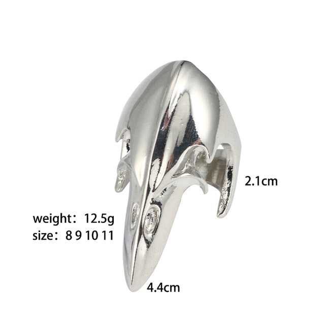 Gothic Punk Ring Men Retro Dragon Rabbit Snake Tiger Wolf Rings Skeleton Devil Evil Eye Pentagram Animal Male Ring Jewelry Anel