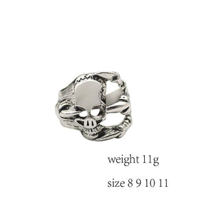 Gothic Punk Ring Men Retro Dragon Rabbit Snake Tiger Wolf Rings Skeleton Devil Evil Eye Pentagram Animal Male Ring Jewelry Anel