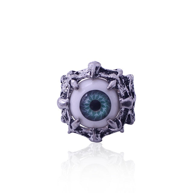 Gothic Punk Ring Men Retro Dragon Rabbit Snake Tiger Wolf Rings Skeleton Devil Evil Eye Pentagram Animal Male Ring Jewelry Anel