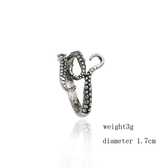 Gothic Punk Ring Men Retro Dragon Rabbit Snake Tiger Wolf Rings Skeleton Devil Evil Eye Pentagram Animal Male Ring Jewelry Anel