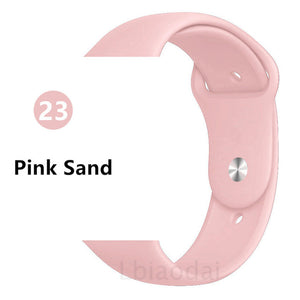Strap For Apple Watch band 38mm 42mm iWatch 4 band 44mm 40mm Sport Silicone belt Bracelet Apple watch 5 4 3 2 strap Accessories